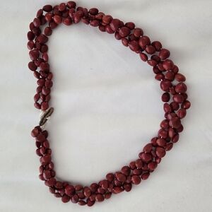 Elegant Red Beaded Necklace